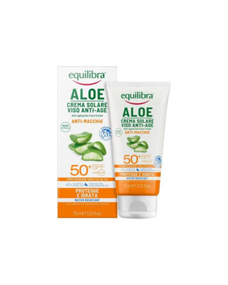 Crema solare antirughe Aloe Vera SPF 50+ UVA, UVB Equilibra - 1