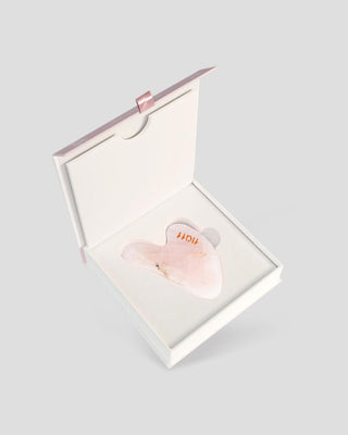 Quarzo rosa Gua Sha per il massaggio del viso per ridurre il gonfiore ed aumentare la compattezza Fluff - 1