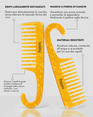 Pettine a denti larghi per ricci, per districare e curare delicatamente i capelli Twisty - 2