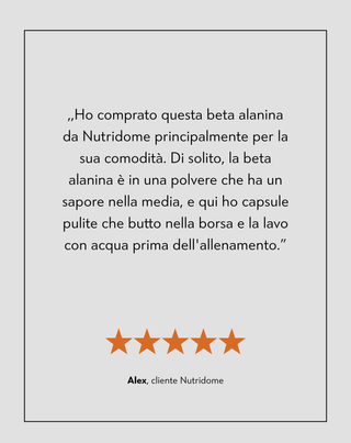 Beta-alanina 700 mg per le prestazioni e la riduzione dell'affaticamento muscolare Nutridome, 60 capsule - 5