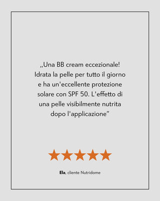 Crema viso BB idratante spf 50 con acido ialuronico e vitamina C 03 Light Beige Nutridome - 6