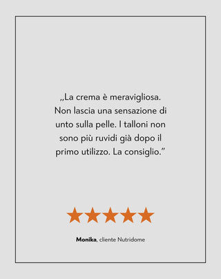 Crema piedi addolcente Nutridome con urea e burro di karité