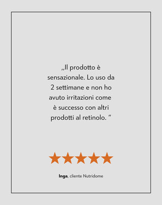 Siero viso ringiovanente con retinolo 0,3% antirughe Nutridome