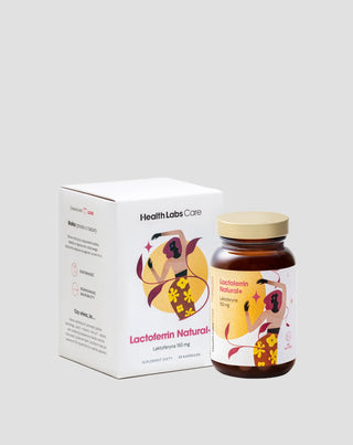 Integratore alimentare con lattoferrina 150 mg da latte vaccino Lactoferrin Natural+ Health Labs Care 30 capsule - 1