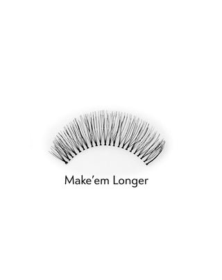 Ciglia artificiali 2d utilizzabili più volte, ad effetto naturale, Make'em Longer Bamm!Lashes - 2