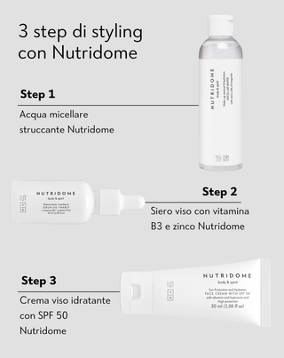 Siero viso con vitamina B3 10% e zinco 1% contro l'acne Nutridome - 6