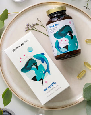 Integratore alimentare con acidi grassi Omega 3 EPA e DHA da pesce OmegaMe Health Labs Care 60 capsule