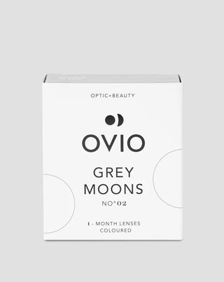 Lenti a contatto colorato grigio platino senza gradazione mensili grey moons no.2 Ovio - 1