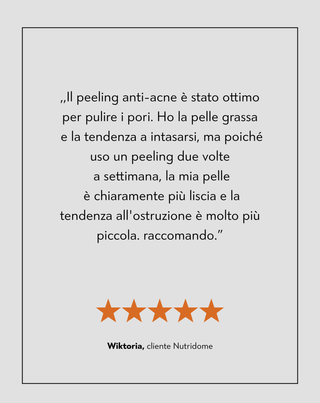 Peeling viso per pelle acneica con niacinamide, pantenolo, BHA e microgranuli Anti-Acne Orphica Clinic 100 ml