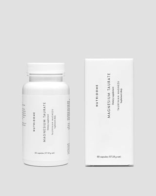 Taurinato di magnesio delicato per lo stomaco contro crampi alle gambe, polpacci, stanchezza e stress Nutridome 60 capsule - 2