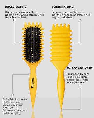 Spazzola per capelli ricci e ondulati per definire i colpi di scena - 4