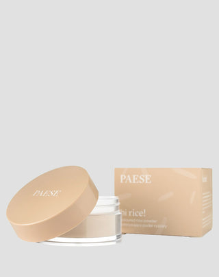 Cipria di riso sciolta fissante e opacizzante colore beige chiaro Hi Rice Paese