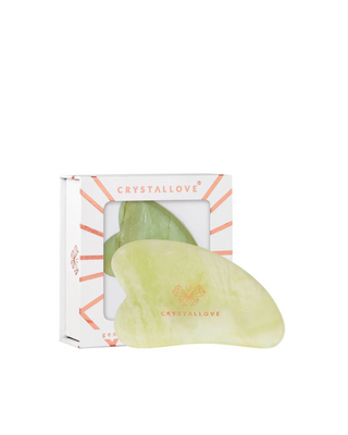 Pietra per il massaggio facciale Gua sha in pietra di giada della giovinezza Crystallove