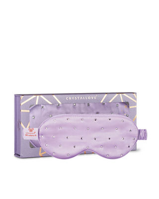 Maschera per dormire in seta decorata con cristalli – lilac Crystallove - 1
