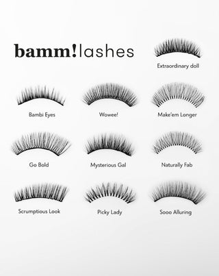 Ciglia finte 2d su striscia riutilizzabili Sooo Alluring Bamm!Lashes - 6