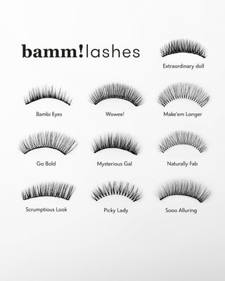 Ciglia finte su striscia 2d riutilizzabili facili da applicare Wowee! Bamm!Lashes - 3