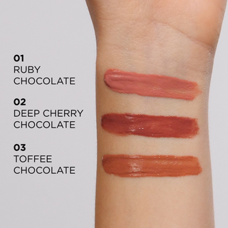 Rossetto liquido con effetto glossy lips 02 Deep Cherry Chocolate Choco Glamour Eveline - 2