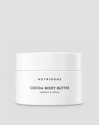 Burro di cacao per il corpo con ceramidi, oli naturali e vitamina E Nutridome