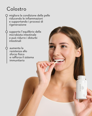 Colostro 1000 mg/giorno per l'immunità, colostro bovino con vitamine e minerali Nutridome 60 pz.
