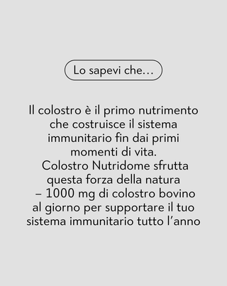 Colostro 1000 mg/giorno per l'immunità, colostro bovino con vitamine e minerali Nutridome 60 pz.