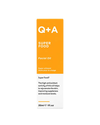 Olio viso rivitalizzante con vitamine A, C, E e F Super Food Facial Oil Q+A - 2