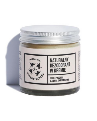 Deodorante naturale in crema al cedro e patchouli con terra diatomacea Mydlarnia Cztery Szpaki - 1