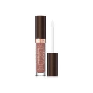 Rossetto liquido con effetto labbra lucide 01 Ruby Chocolate Choco Glamour Eveline