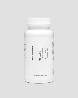Melatonina per il sonno 1 mg in capsule a supporto dell'addormentamento e di un sonno sano 60 capsule Nutridome