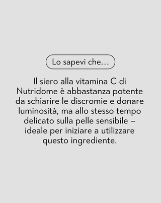 Siero viso con vitamina C 5% contro le discromie Nutridome