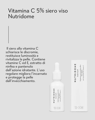 Siero viso con vitamina C 5% contro le discromie Nutridome