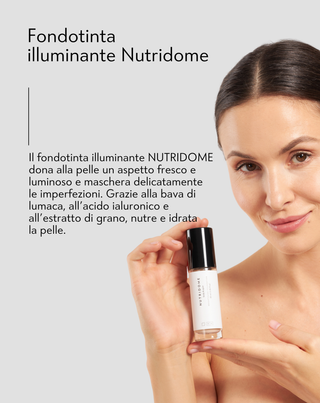 Fondotinta idratante illuminante con acido ialuronico per pelli chiare-olivastre Nutridome - 5