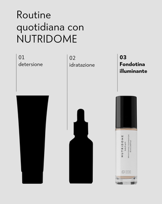 Fondotinta idratante illuminante con acido ialuronico per pelli chiare-olivastre Nutridome - 6