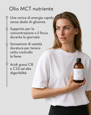 Olio MCT C8+C10 da bere per supportare energia e concentrazione Nutridome - 3