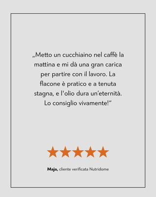 Olio MCT C8+C10 da bere per supportare energia e concentrazione Nutridome - 6
