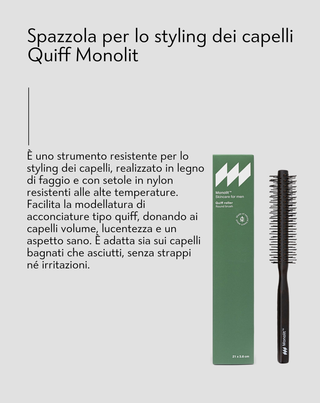 Spazzola per capelli Quiff in legno di faggio Monolith - 4