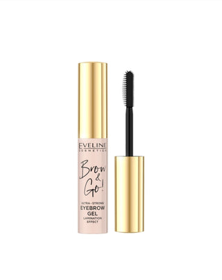 Gel per sopracciglia trasparente Brow&Go, ultraresistente, con un comodo pennello sagomato di Eveline. - 1