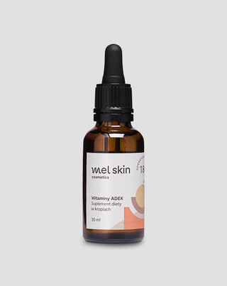 Vitamine ADEK in gocce per le difese immunitarie, il metabolismo del ferro e le buone condizioni della pelle e delle mucose Mel Skin - 1