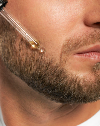 Olio per barba con olio di argan e vitamina E per curare e ammorbidire la barba Monolit