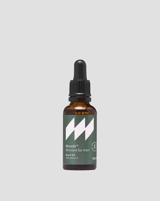 Olio per barba con olio di argan e vitamina E per curare e ammorbidire la barba Monolit