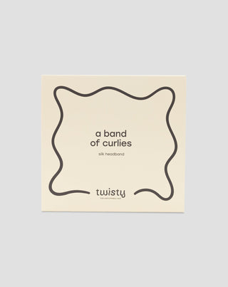 Cerchietto per capelli in seta 100% naturale color rosso Twisty - 5