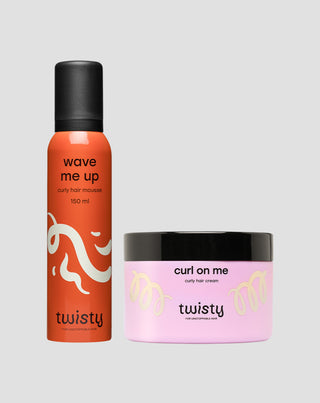 Set schiuma + crema per ricci per definire e modellare i capelli ricci e ondulati Twisty - 1