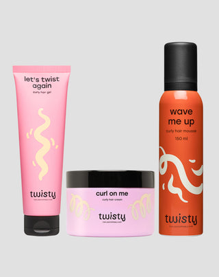 Set crema + mousse + gel per ricci per lo styling e la cura dei capelli ricci e mossi Twisty          Zapytaj ChatGPT - 1