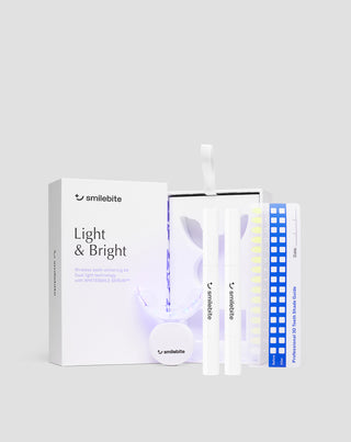 Smilebite Light & Bright Kit sbiancamento denti con lampada LED + 2 x Whitesmile Serum™ - 1