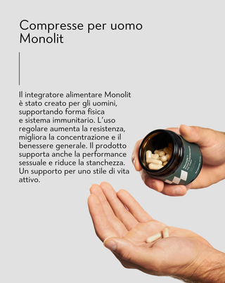 Pillole per uomo a supporto delle prestazioni fisiche e mentali e dell'immunità Monolit 60 capsule - 3