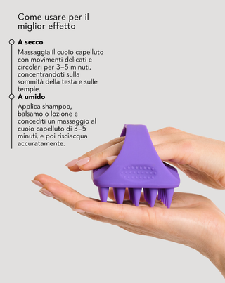 Massaggiatore per il cuoio capelluto in morbido silicone che stimola la microcircolazione Twisty - 5