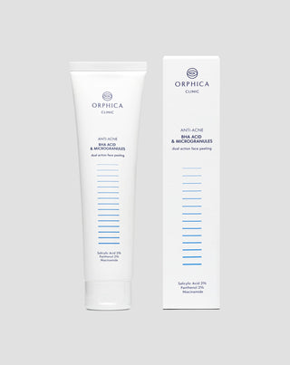 Peeling viso con niacinamide, pantenolo, BHA e microgranuli Anti-Acne Orphica Clinic 100 ml - 5