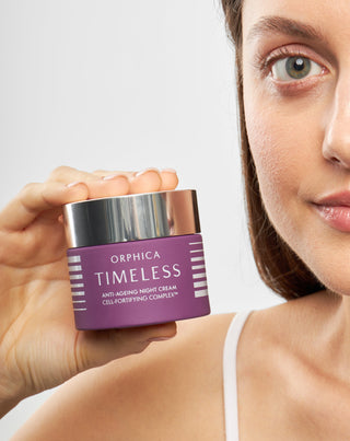 Crema notte idratante Timeless antirughe con centella asiatica Orphica