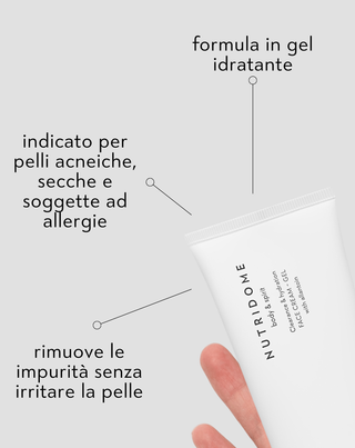 Gel detergente e idratante per il viso con allantoina Nutridome - 3
